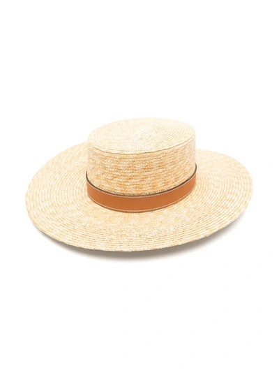 Gucci — logo-plaque boater hat